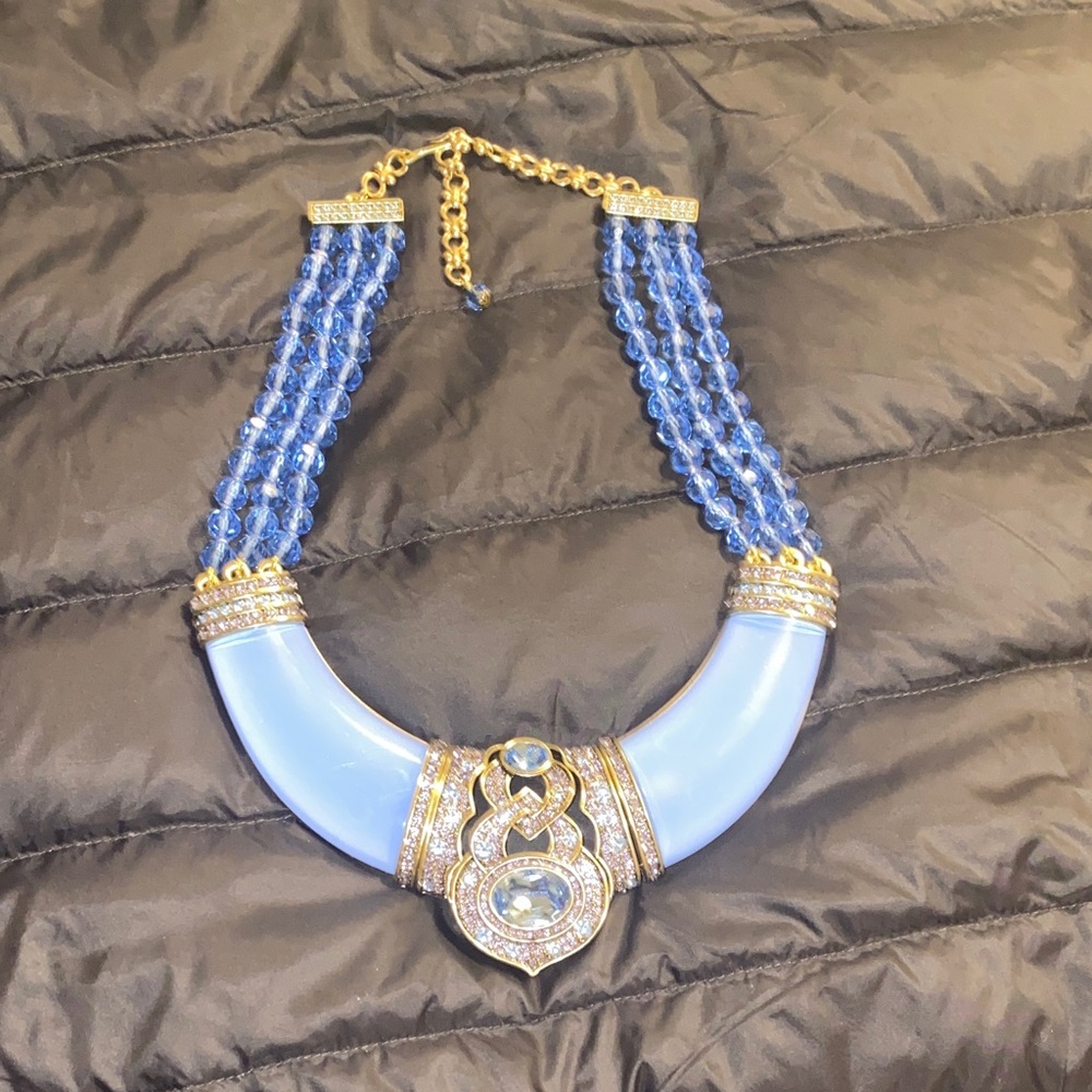 Heidi Daus Elegant Blue and Gold Necklace - Picture 5 of 16